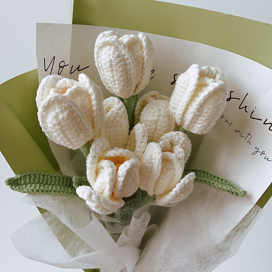 "Spring Breeze" Crochet Tulip Bouquet Gift For Friends or Family