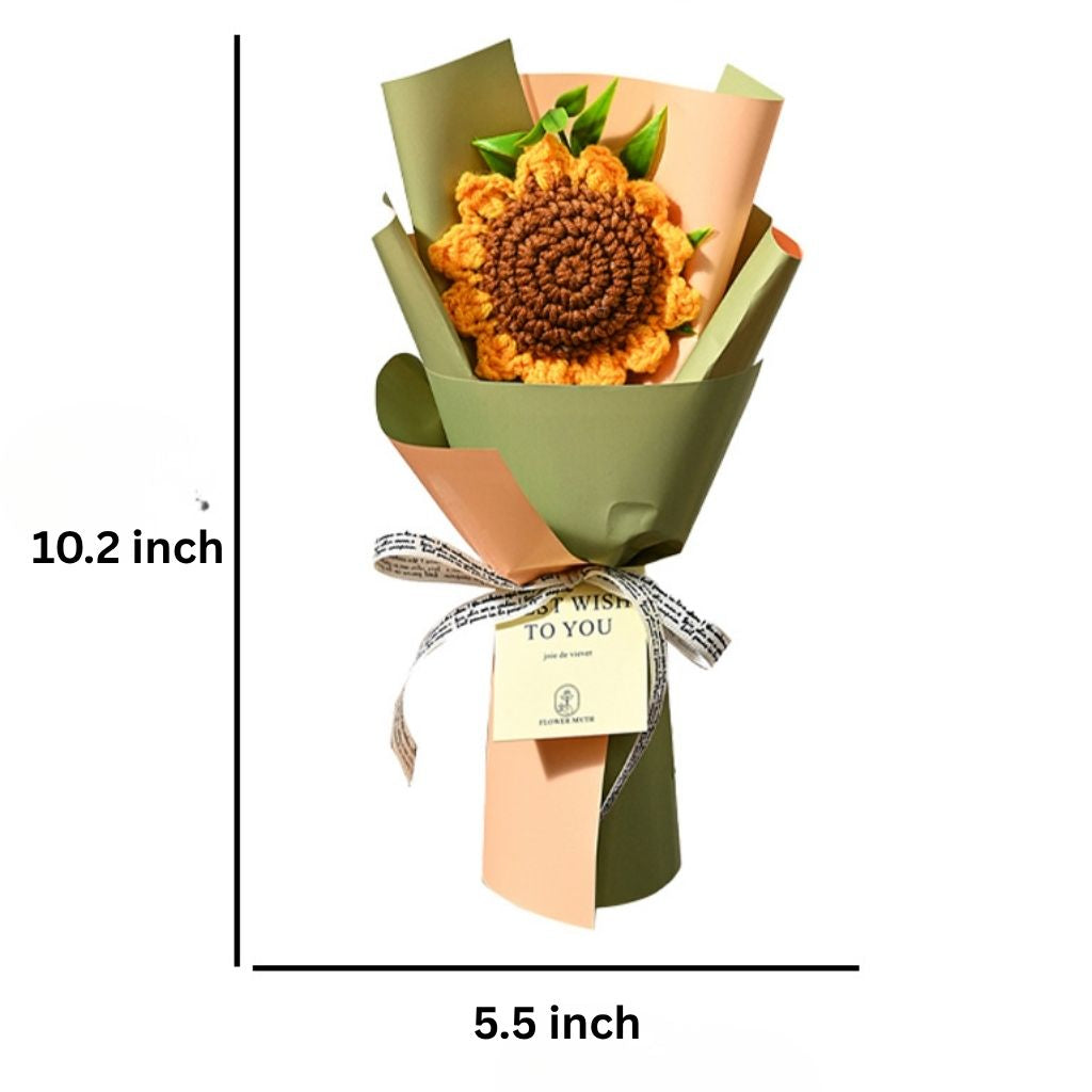 Sunshine Keepsake Bouquet-Cute Crochet Sunflower To Warm You Up