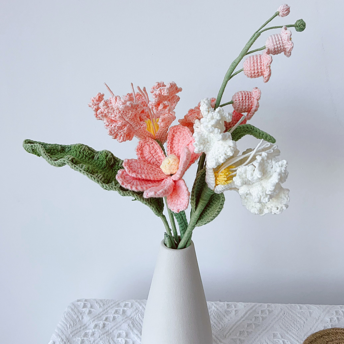 Design Your Own Pink Bouquet – Crochet Peony, Lily & Tulip Bouquet