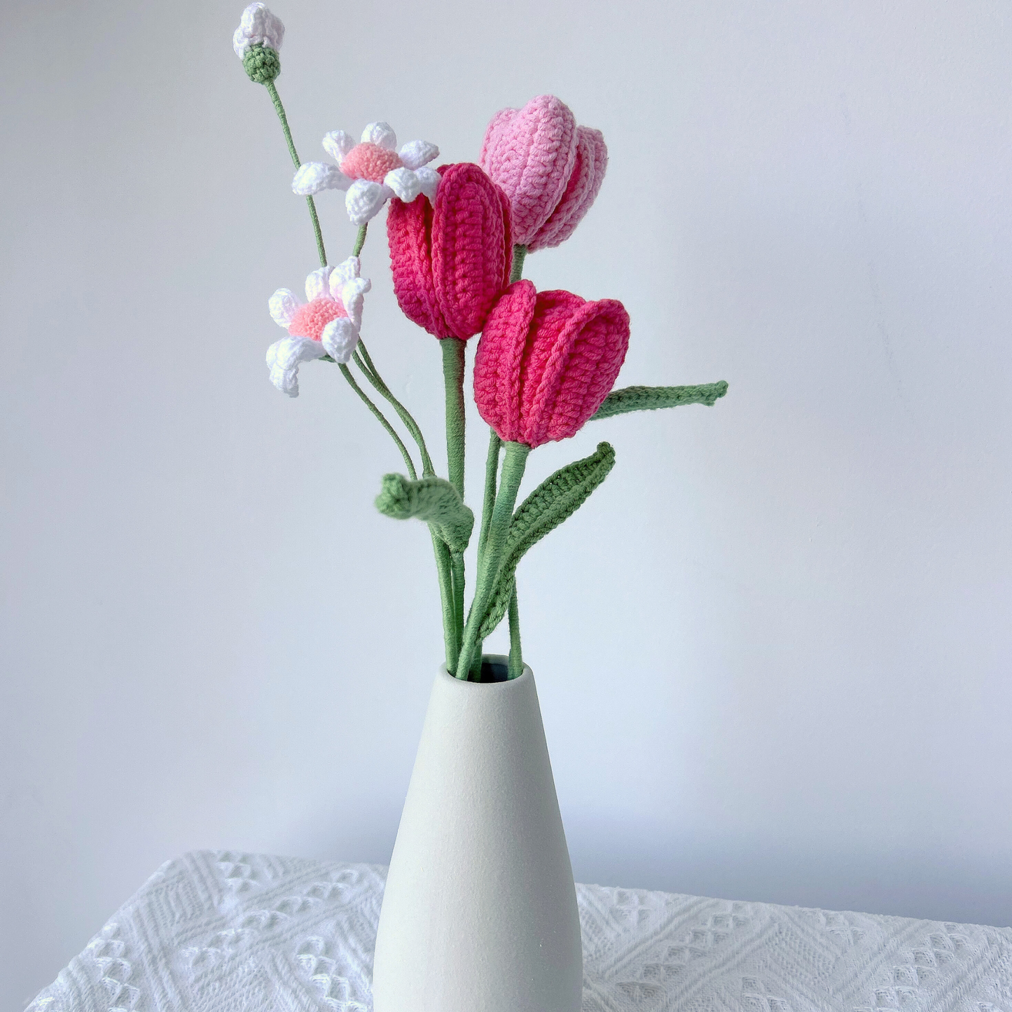 Design Your Own Pink Bouquet – Crochet Peony, Lily & Tulip Bouquet