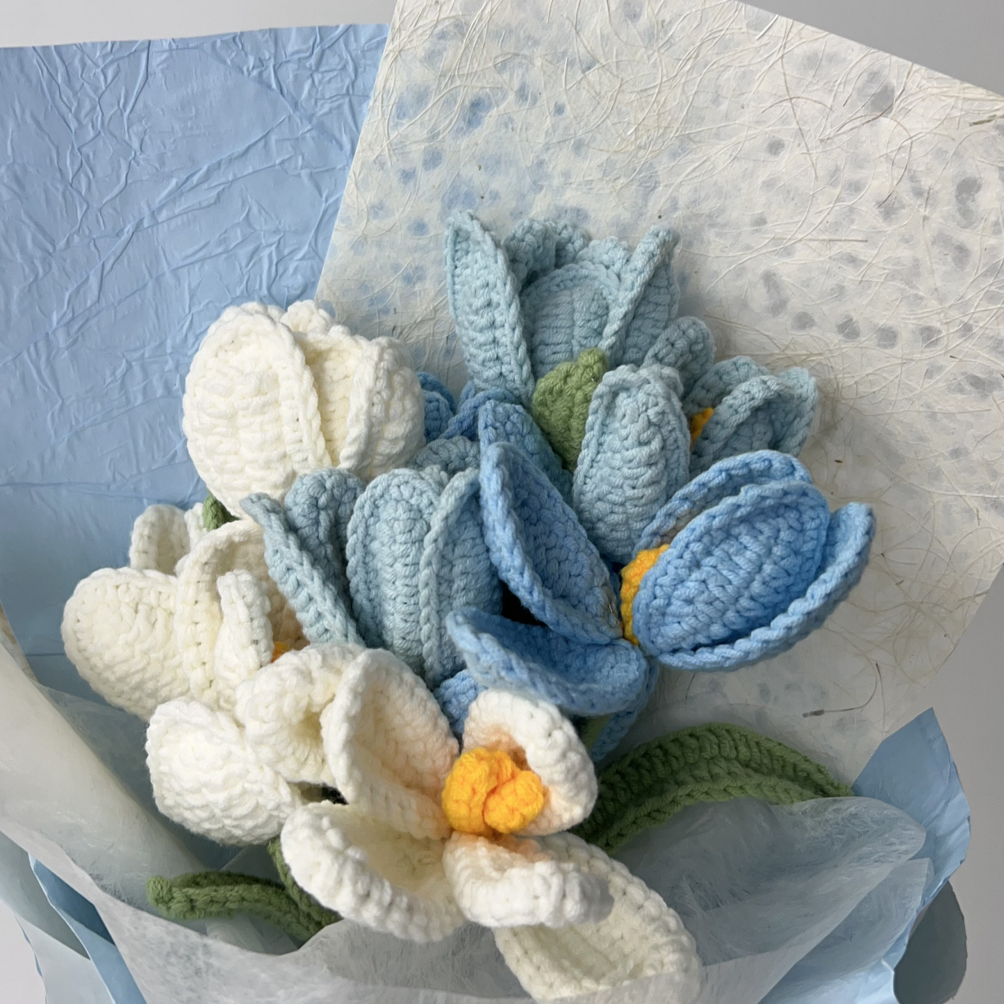 "Eternal Bloom" Hand-Crocheted Artisan Tulip Bouquet
