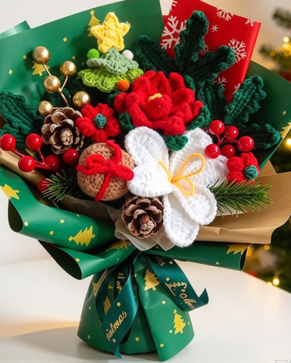Gingerbread Wishes Christmas Crochet Bouquet
