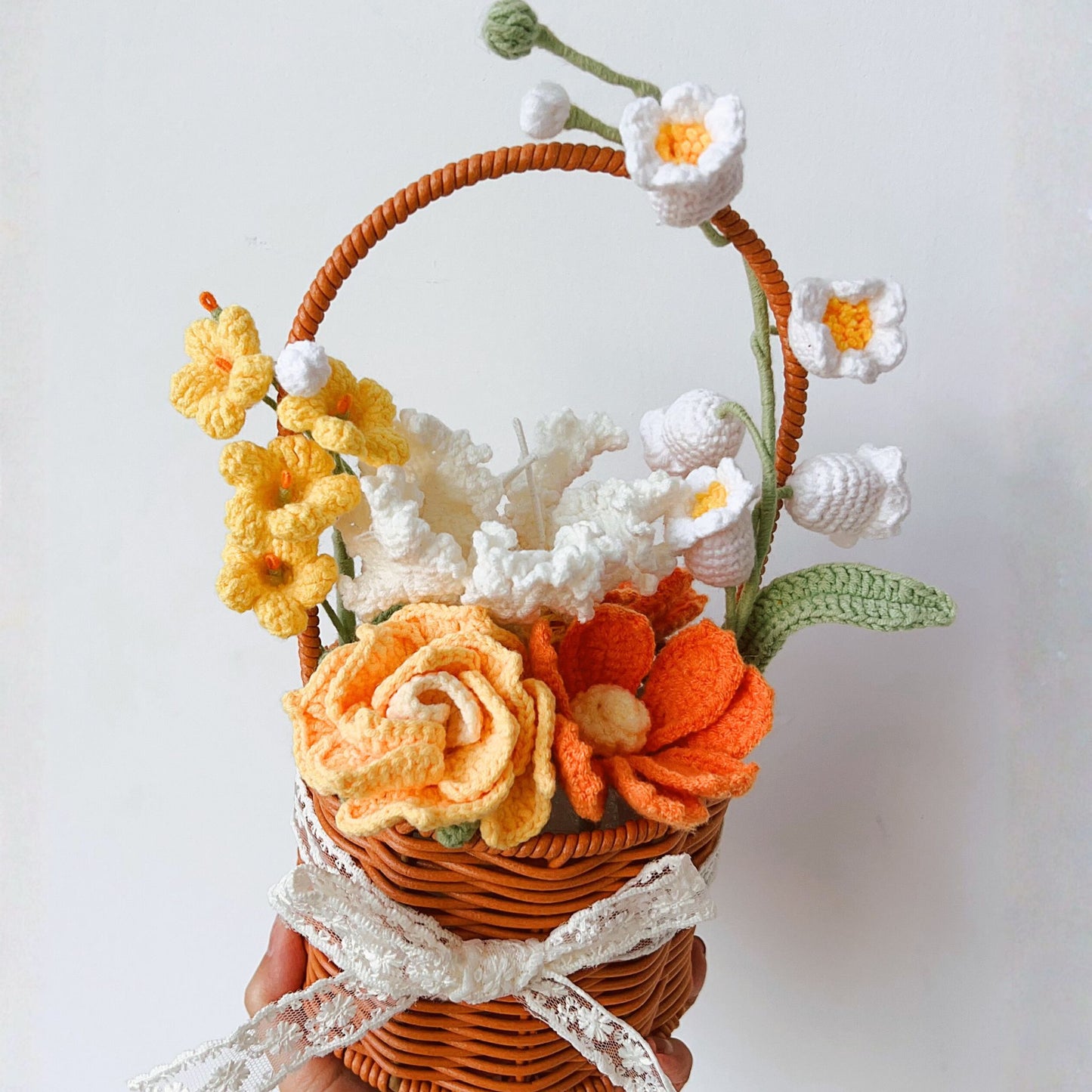 "Golden Sunshine" Crochet Meadow Basket