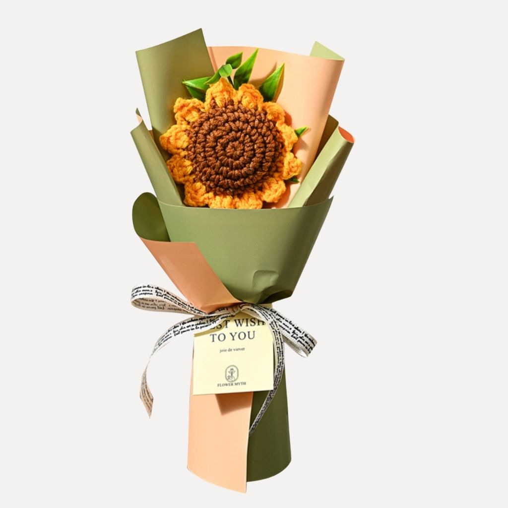 Sunshine Keepsake Bouquet-Cute Crochet Sunflower To Warm You Up