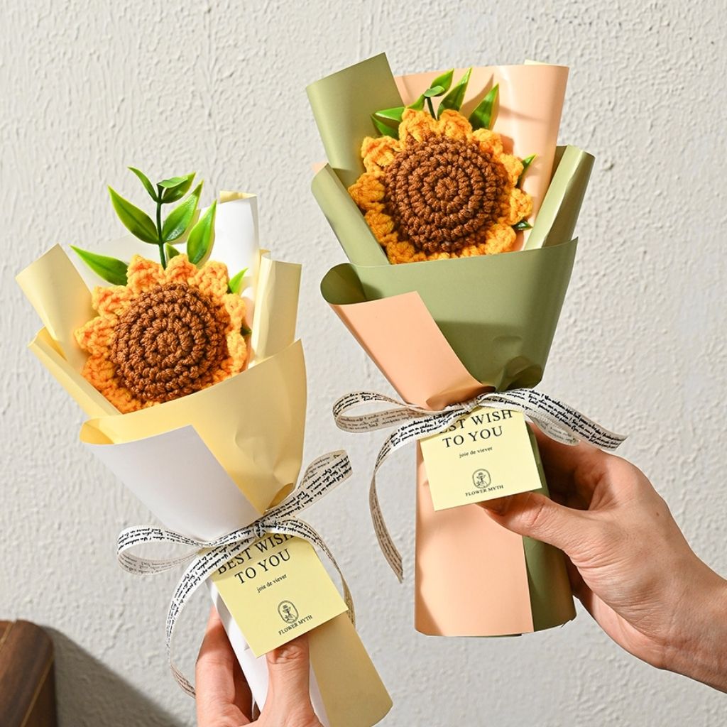 Sunshine Keepsake Bouquet-Cute Crochet Sunflower To Warm You Up
