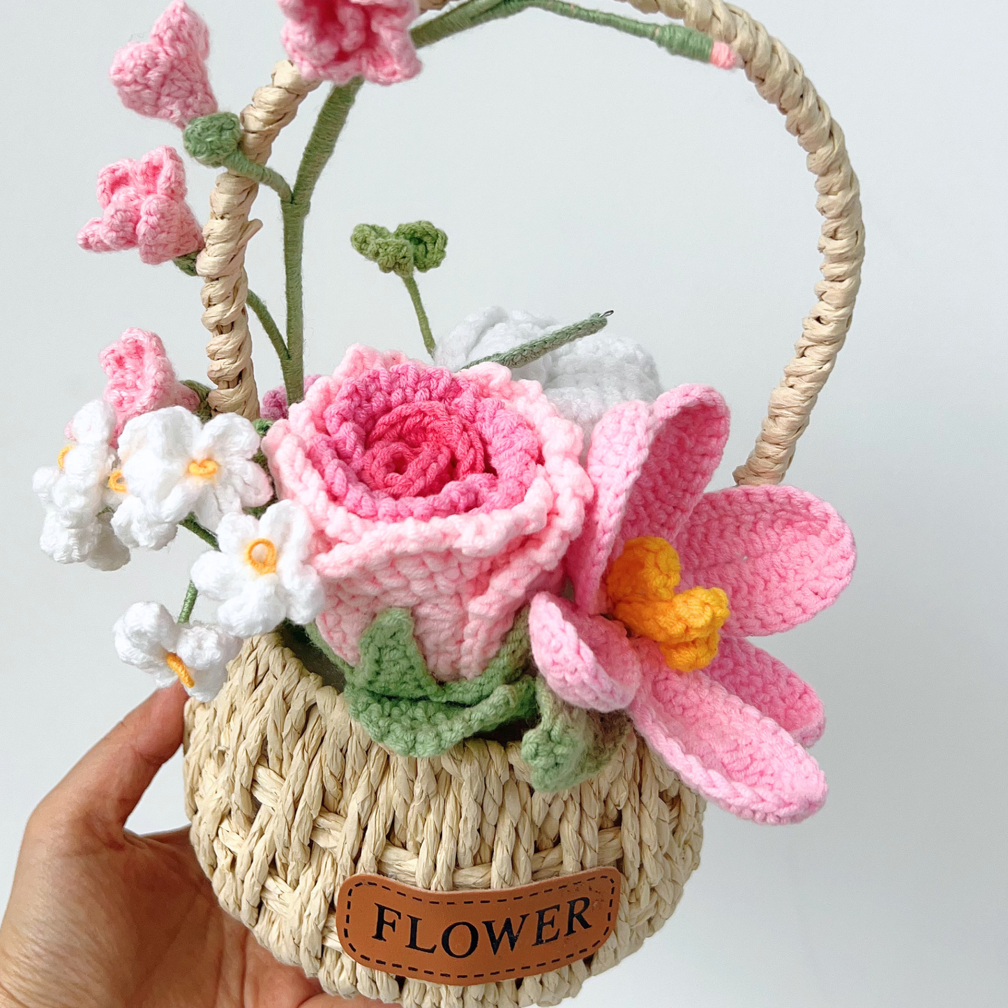 "Azure Reverie" Handmade Crochet Flower Basket – Everlasting Blue Floral Gift | Keep On Blooming