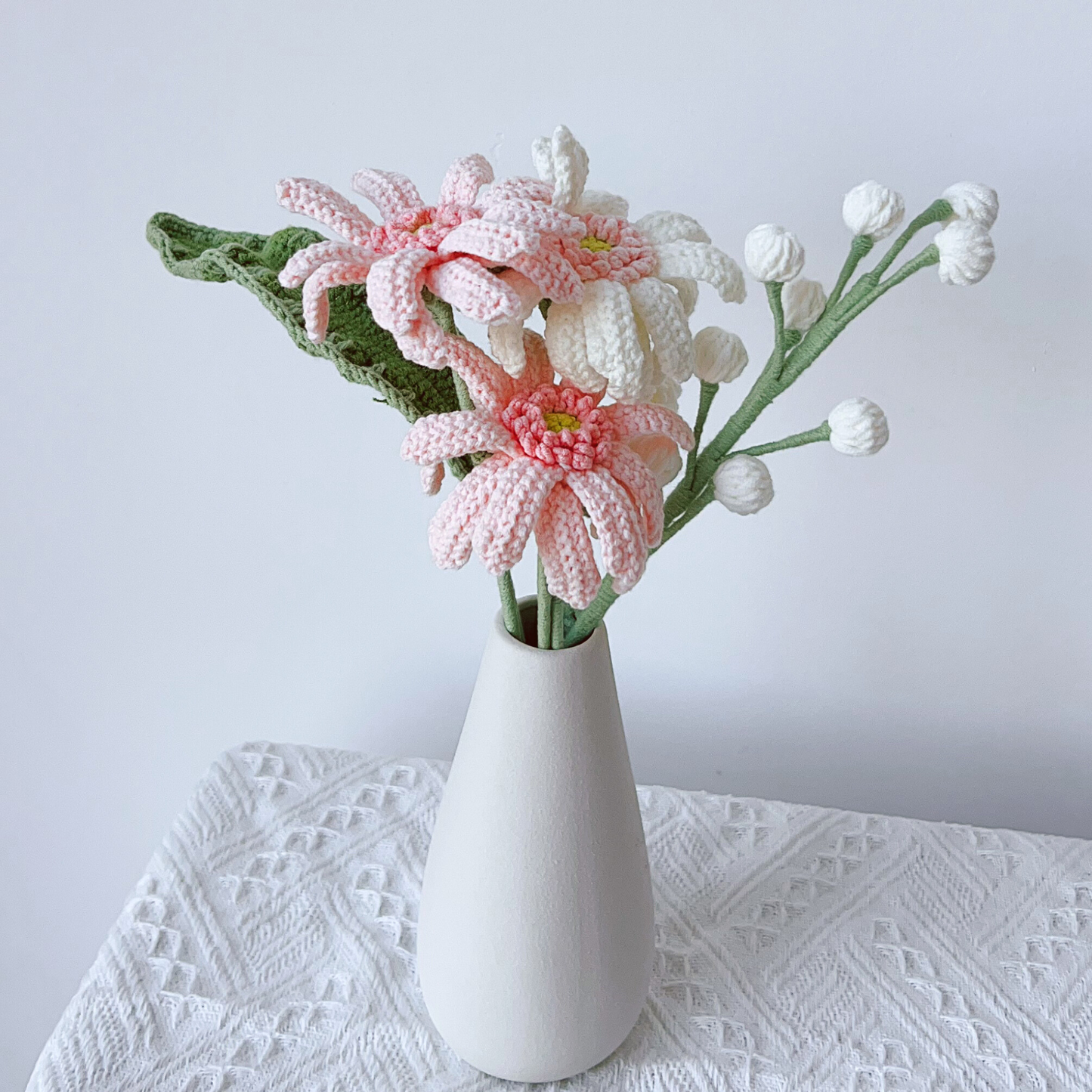 Design Your Own Pink Bouquet – Crochet Peony, Lily & Tulip Bouquet