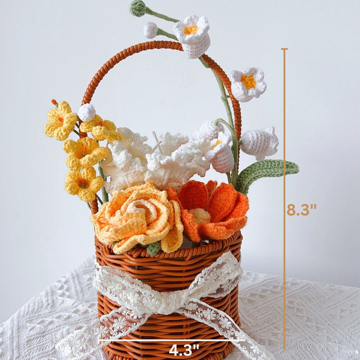 "Golden Sunshine" Crochet Meadow Basket